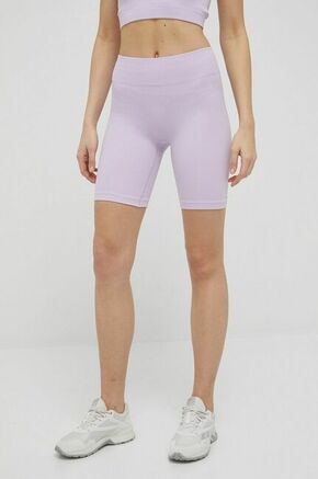 Guess Hlače - vijolična. Kratke hlače iz zbirke Guess. Model narejen iz plesti.