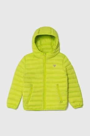 Otroška jakna Guess zelena barva - zelena. Otroški jakna iz kolekcije Guess. Delno podložen model