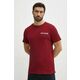 Bombažna kratka majica Tommy Hilfiger rdeča barva - bordo. Kratka majica iz kolekcije Tommy Hilfiger, izdelana iz tanke, elastične pletenine. Model iz izjemno udobne bombažne tkanine.