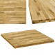 Površina za mizo trden hrastov les kvadratna 44mm 70x70 cm