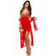 Amiatex Ženska obleka 72820, rdeča, XL