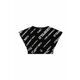 Otroška bluza Karl Lagerfeld črna barva - črna. Mikica iz kolekcije Karl Lagerfeld. Model izdelan iz vzorčaste pletenine. Ima okrogli izrez.