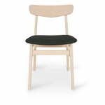 Jedilni stol iz bukovega lesa s črnim sedežem Mosbol - Hammel Furniture