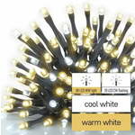 Emos svetlobna veriga, 100 LED, 10m, utripajoča, topla/hladna bela