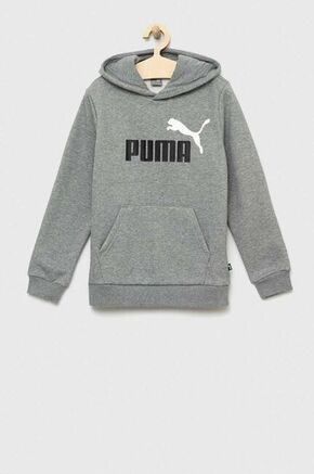 Otroški pulover Puma ESS+ 2 Col Big Logo Hoodie FL B siva barva