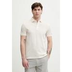 Tommy Hilfiger polo majica moška bombažna bež MW0MW41513