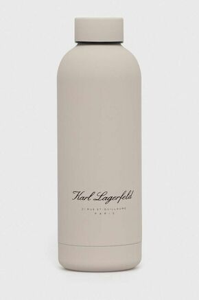 Termo steklenica Karl Lagerfeld - bež. Termo steklenica iz kolekcije Karl Lagerfeld. Model izdelan iz nerjavečega jekla.