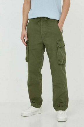 Bombažne hlače Polo Ralph Lauren zelena barva - zelena. Hlače iz kolekcije Polo Ralph Lauren. Model izdelan iz enobarvne tkanine. Model iz izjemno udobne bombažne tkanine.