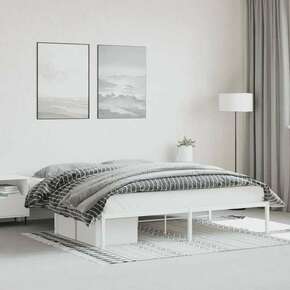 VidaXL Kovinski posteljni okvir bel 183x213 cm