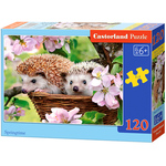 WEBHIDDENBRAND CASTORLAND Puzzle Pomlad (Ježki v košari) 120 kosov
