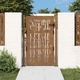 VIDAXL Vrtna vrata 105x155 cm Corten jeklo dizajn bambusa