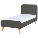 Beliani Siva oblazinjena postelja 90x200 cm RENNES