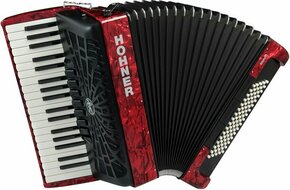 Hohner Bravo III 80 Rdeča Klavirska harmonika