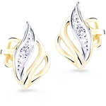 Cutie Diamonds Luksuzni dvobarvni zlati uhani z diamanti DZ8024-30-00-X-1