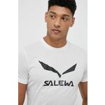 Športna kratka majica Salewa bela barva - bež. Športna kratka majica iz kolekcije Salewa. Model izdelan iz hitrosušečega materiala.