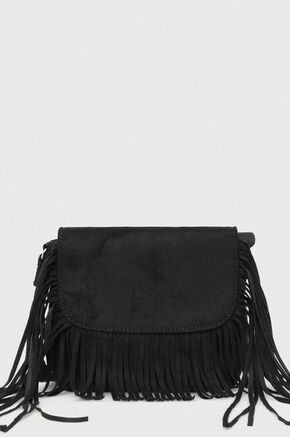Otroška torbica Sisley črna barva - črna. Otroški Majhna torbica iz kolekcije Sisley. Model na zapenjanje