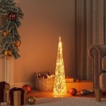 Vidaxl Božični svetlobni stožec 30 LED lučk toplo bel 60 cm akril