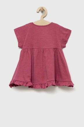 Otroška bombažna kratka majica zippy vijolična barva - vijolična. Otroške kratka majica iz kolekcije zippy. Model izdelan iz enobarvnega materiala.