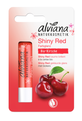"alviana naravna kozmetika Rdečilo za ustnice Shiny Red - 4