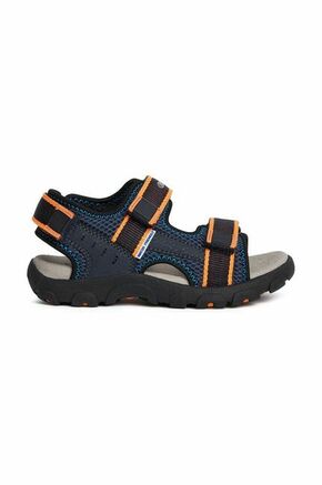 Otroški sandali Geox oranžna barva - oranžna. Otroški sandali iz kolekcije Geox. Model izdelan iz kombinacije sintetičnega in tekstilnega materiala.