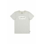 Otroška bombažna kratka majica Levi's bež barva - bež. Otroške kratka majica iz kolekcije Levi's. Model izdelan iz pletenine s potiskom.