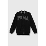 Otroški pulover Puma PUMA SQUAD TR B črna barva - črna. Otroški pulover iz kolekcije Puma, izdelan iz tanke, rahlo elastične pletenine. Model iz izjemno udobne tkanine z visoko vsebnostjo bombaža.