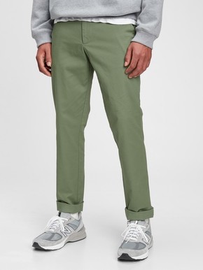 GAP zelena moške hlače modern khakis in slim fit with GapFlex