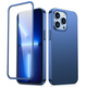 slomart joyroom 360 full case ohišje za iphone 13 pro zadnja in sprednja stran + kaljeno steklo blue (jr-bp935 blue)