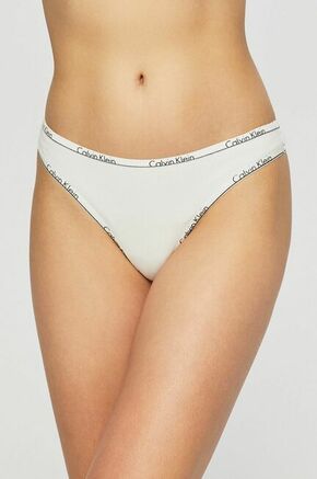 Calvin Klein Underwear Tangice (2-pack) - bela. Tangice iz zbirke Calvin Klein Underwear. Model iz elastična tkanina. Vključena sta dva para