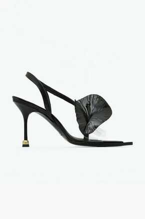 Usnjeni sandali Vanda Novak Gloria črna barva - črna. Sandali iz kolekcije Vanda Novak. Model izdelan iz naravnega usnja.