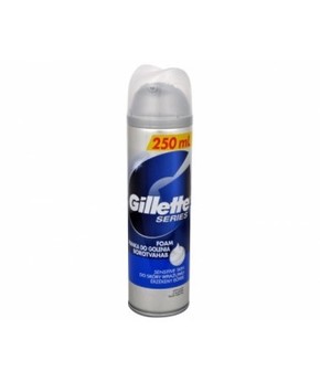 Gillette Series Sensitive pena za britje za občutljivo kožo 250 ml za moške