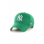 Kapa s šiltom 47brand MLB New York Yankees zelena barva - zelena. Kapa s šiltom iz kolekcije 47brand. Model izdelan iz tkanine z nalepko.