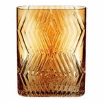 Oranžna steklena vaza Hübsch Deco, višina 18 cm