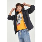 Otroška jakna Mayoral siva barva - siva. Otroška Jakna iz kolekcije Mayoral. Nepodloženi model izdelan iz enobarvnega materiala.