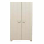 Kremno bela garderobna omara iz masivnega bora 110x200 cm Noah – WOOOD