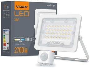 VIDEX led reflektor luca 30w s senzorjem gibanja 2700lm 5000