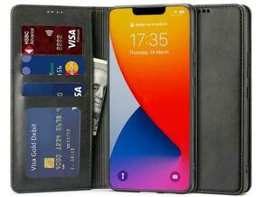 Onasi Wallet denarnica usnjena preklopna torbica iPhone 7 / 8 / SE 2020 - črna