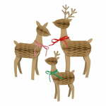 Božične figurice v kompletu 3 ks Reindeer Family – Meri Meri