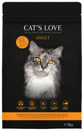 Cat's Love Suha mačja hrana "Adult Turkey &amp; Wild" - 2 kg