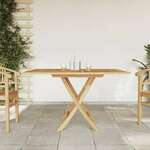 Greatstore Zložljiva vrtna miza 120x120x75 cm trdna tikovina