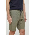 Bombažne kratke hlače Tommy Hilfiger rjava barva - zelena. Kratke hlače iz kolekcije Tommy Hilfiger. Model izdelan iz enobarvnega materiala. Izjemno udoben material, izdelan iz naravnih vlaken.