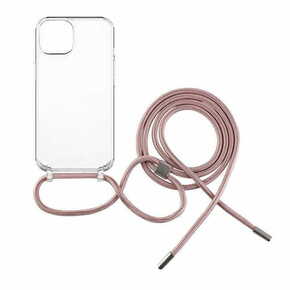 FIXED Pure Neck zaščitni ovitek z roza vrvico za okoli vratu za Apple iPhone 12 Pro