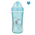 Canpol babies športna steklenica s silikonsko slamico JUNGLE, 260 ml, modra