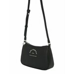 Torbica Karl Lagerfeld črna barva - črna. Majhna torbica iz kolekcije Karl Lagerfeld. Model na zapenjanje, izdelan iz ekološkega usnja.
