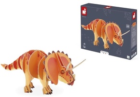 Janod Lesena 3D sestavljanka Dinozaver Triceratops Dino 32 kos