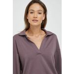 Bluza GAP ženska, vijolična barva, - vijolična. Mikica iz kolekcije GAP. Model izdelan iz enobarvne pletenine.