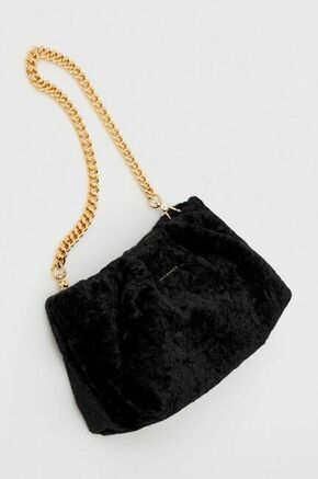 Torbica Coccinelle črna barva - črna. Majhna torbica iz kolekcije Coccinelle. Model na zapenjanje