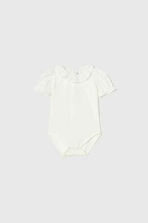 Body za dojenčka Mayoral - bela. Body za dojenčka iz kolekcije Mayoral. Model izdelan iz enobarvne tkanine.