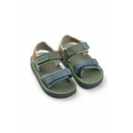 Otroški sandali Liewood zelena barva - zelena. Otroški sandali iz kolekcije Liewood. Model izdelan iz tekstilnega materiala.