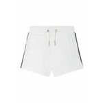 Otroške bombažne kratke hlače Michael Kors bela barva - bela. Otroški kratke hlače iz kolekcije Michael Kors. Model izdelan iz pletenine.